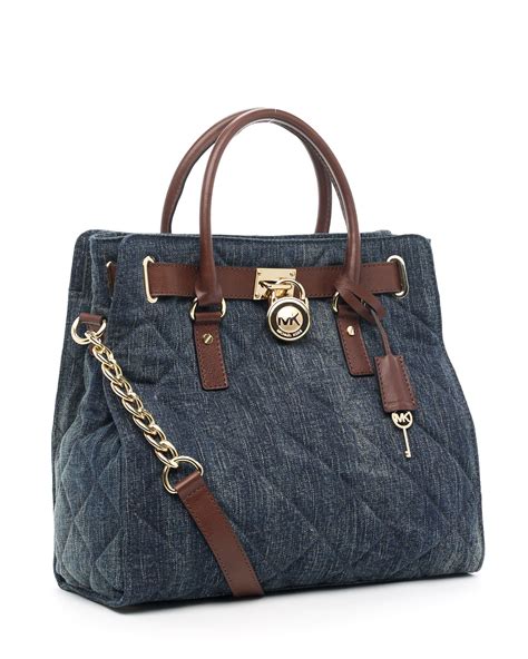 sky blue michael kors purse|Michael Kors blue denim purse.